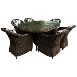 LG Outdoor Saigon Colonial 6-Seater Oval Dining Set